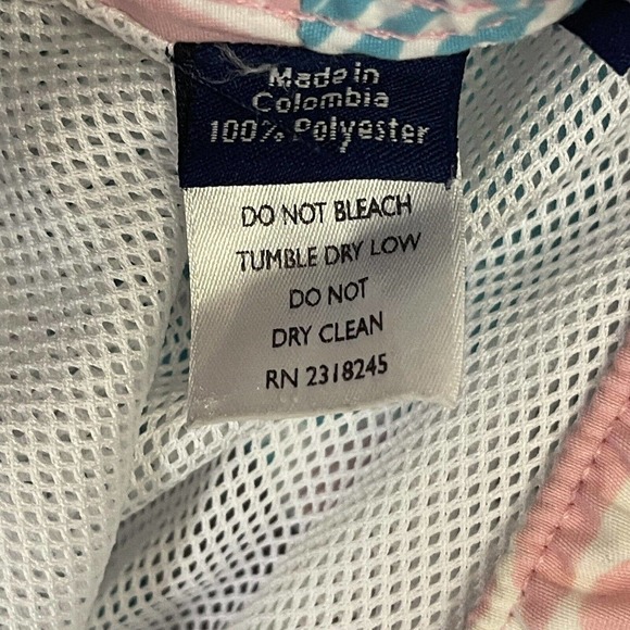 Vineyard Vines Shorts Adult Medium Pink Blue Swim Trunks Lined Beach Pocket Men - Picture 7 of 11